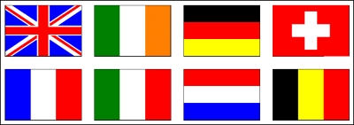 The eight European countries contributing to our extended team The eight European countries impacted by my BI project