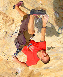 The UK's finest sport climer - Steve McClure - sports the Pink'uns The UK's finest sport climer - Steve McClure - sports the Pink'uns