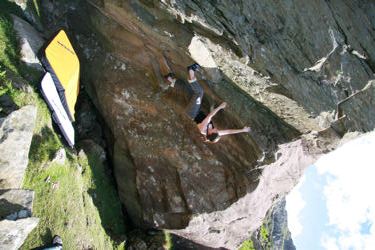Boysen's Groove (V3/4) Dinas Mot, North Wales