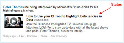 An example of what you can do with your LinkedIn status 