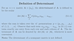 Determinant definition