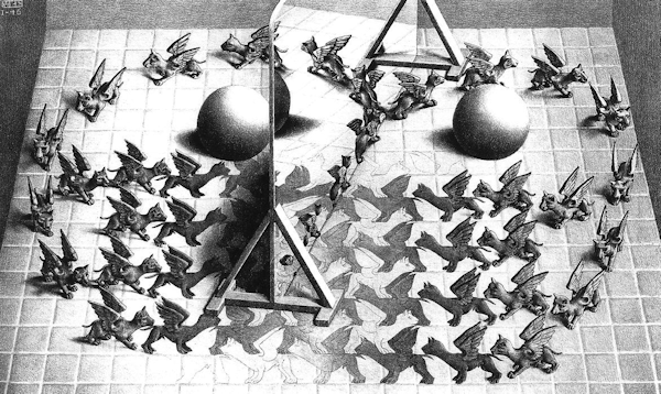 Escher mirror [see Acknowledgements  for Image Creddit]