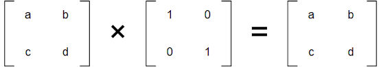 Matrix Identity Multiplication Matrix Identity Multiplication