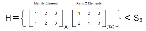 S3 Subgroup order 2 S3 Subgroup order 2