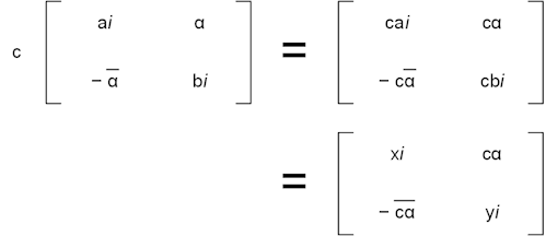 Skew-Hermitian scalar multiplication Real Numbers Skew-Hermitian scalar multiplication Real Numbers