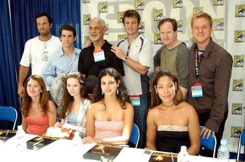 The cast and author / director of Serenity at Comic Con