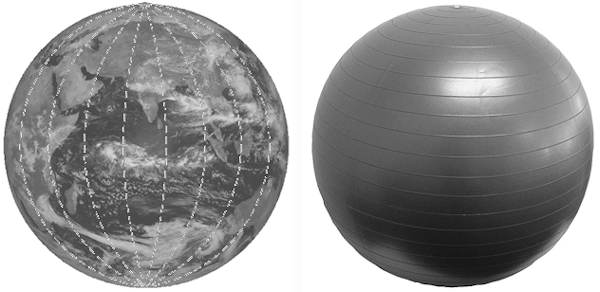 Globe and Swiss Ball - a matter of scale Globe and Swiss Ball - a matter of scale