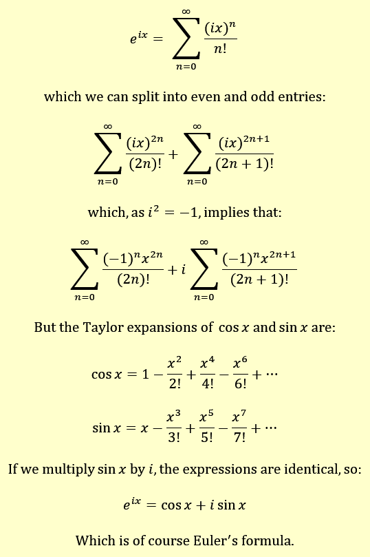 Proof of Euler's Formula Proof of Euler's Formula