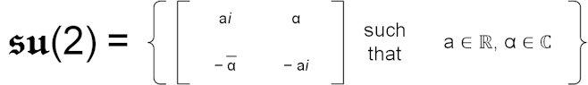 su(2) Lie Algebra definition su(2) Lie Algebra definition